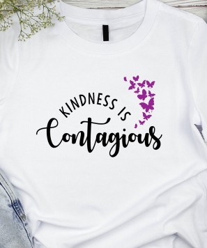 Set 2 tricouri personalizate "Kindness is Contagious"